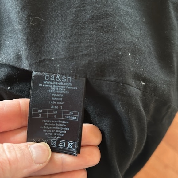 Ba&Sh Blue Volupia Coat - Navy Crinkle Shiny - Size 1 (small) - Picture 10 of 10